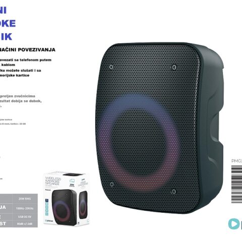 Zvučnik Platinet PMG255 20W BT5.0