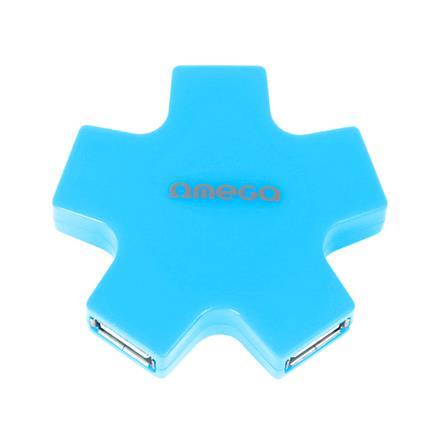 USB HUB Omega OUH24SBL star plavi