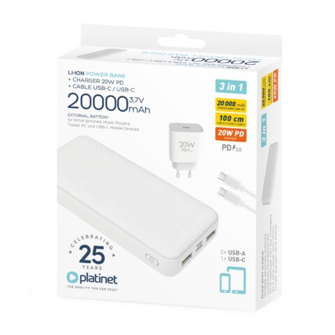 Power bank PL PMPB20SETW 20000 mAh 20W