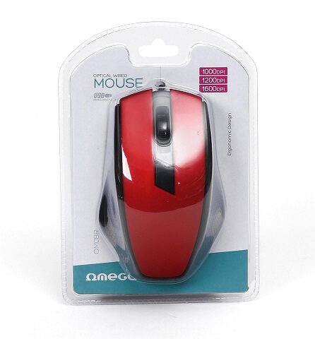 Mouse Omega OM08R 1200DPI crveni