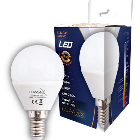 Led sijalica Lumax LUMP45-6W 6500K E14