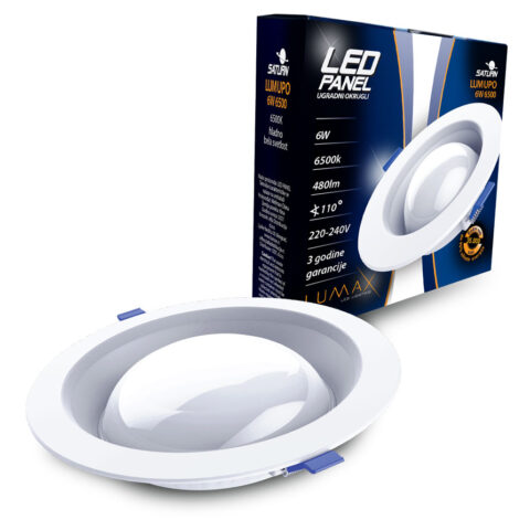 Led panel SATURN LUMUPO 6W-6500K ugradni okrugli