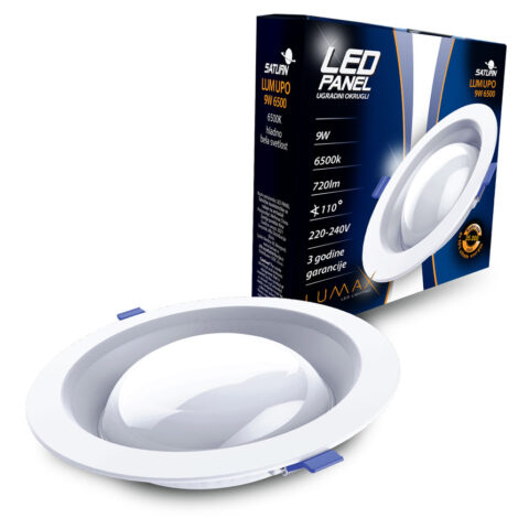 Led panel SATURN LUMUPO 9W-6500K ugradni okrugli